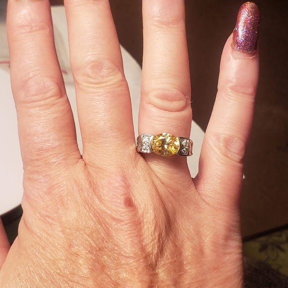 RARE Estate Victoria Wieck/MEDA Canary Quartz Ring - Picture 9 of 9